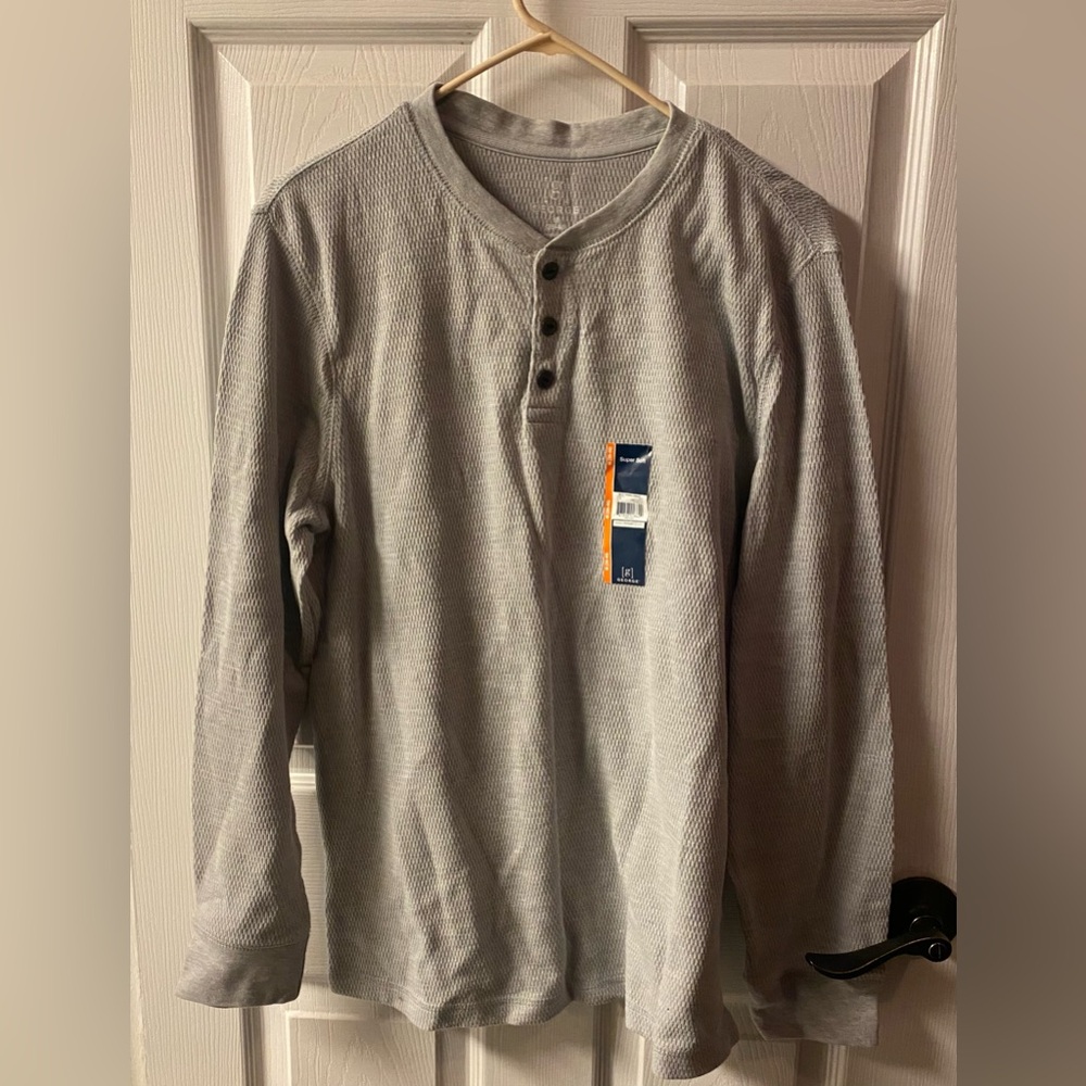 George Gray Long Sleeve Henley Shirt   Thermal